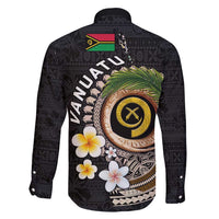 Vanuatu Independence Day Family Matching Off Shoulder Short Dress and Hawaiian Shirt Melanesian Tribal Pig Tusk with Tropical Plants