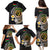 Vanuatu Independence Day Family Matching Puletasi and Hawaiian Shirt Melanesian Tribal Pig Tusk with Tropical Plants