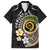 Vanuatu Independence Day Family Matching Short Sleeve Bodycon Dress and Hawaiian Shirt Melanesian Tribal Pig Tusk with Tropical Plants