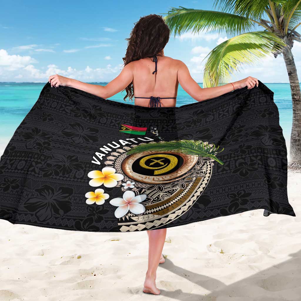 Vanuatu Independence Day Sarong Melanesian Tribal Pig Tusk with Tropical Plants