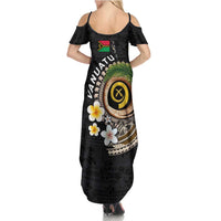 Vanuatu Independence Day Summer Maxi Dress Melanesian Tribal Pig Tusk with Tropical Plants