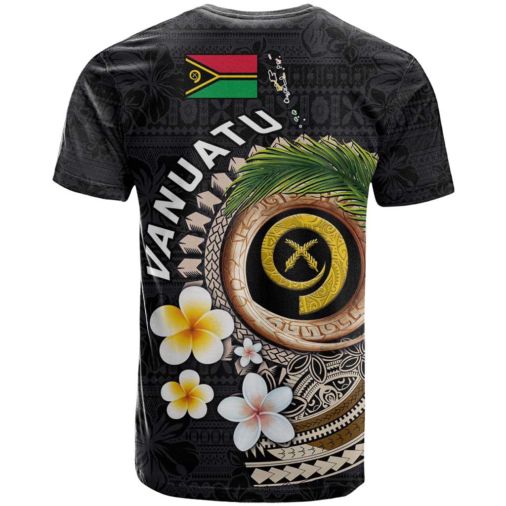Vanuatu Independence Day T Shirt Melanesian Tribal Pig Tusk with Tropical Plants