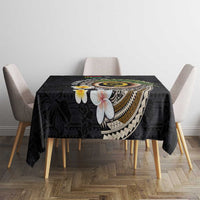 Vanuatu Independence Day Tablecloth Melanesian Tribal Pig Tusk with Tropical Plants