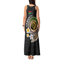 Vanuatu Independence Day Tank Maxi Dress Melanesian Tribal Pig Tusk with Tropical Plants