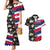 Hawaiian Flag Day Couples Matching Mermaid Dress and Hawaiian Shirt Tropical Flowers and Leaves