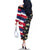 Hawaiian Flag Day Family Matching Off The Shoulder Long Sleeve Dress and Hawaiian Shirt Tropical Flowers and Leaves