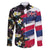 Hawaiian Flag Day Family Matching Puletasi and Hawaiian Shirt Tropical Flowers and Leaves