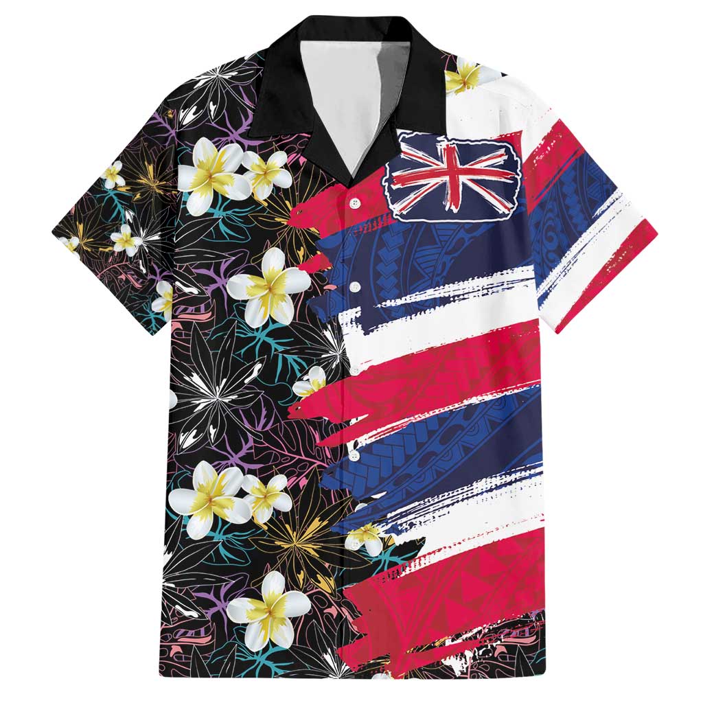 Hawaiian Flag Day Hawaiian Shirt Tropical Flowers and Leaves
