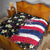 Hawaiian Flag Day Quilt Tropical Flowers and Leaves