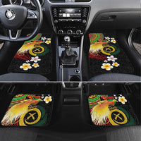Vanuatu and Papua New Guinea Together Car Mats Bird-of-paradise and Pig Tusk Melanesian Pattern