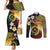 Vanuatu and Papua New Guinea Together Couples Matching Mermaid Dress and Long Sleeve Button Shirt Bird-of-paradise and Pig Tusk Melanesian Pattern