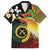 Vanuatu and Papua New Guinea Together Family Matching Long Sleeve Bodycon Dress and Hawaiian Shirt Bird-of-paradise and Pig Tusk Melanesian Pattern