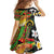 Vanuatu and Papua New Guinea Together Family Matching Mermaid Dress and Hawaiian Shirt Bird-of-paradise and Pig Tusk Melanesian Pattern