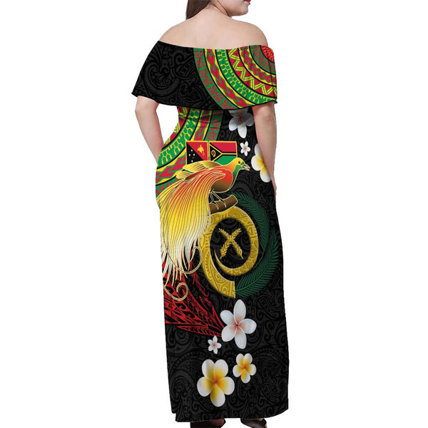 Vanuatu and Papua New Guinea Summer Maxi Dress Vanuatuan With PNG Polynesian Pattern LT14