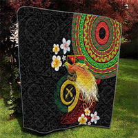 Vanuatu and Papua New Guinea Together Quilt Bird-of-paradise and Pig Tusk Melanesian Pattern