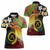 Vanuatu and Papua New Guinea Together Women Polo Shirt Bird-of-paradise and Pig Tusk Melanesian Pattern