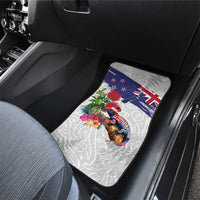 New Zealand Christmas Car Mats Meri Kirihimete-Tuatara and Pohutukawa White Color