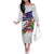 New Zealand Christmas Family Matching Off The Shoulder Long Sleeve Dress and Hawaiian Shirt Meri Kirihimete-Tuatara and Pohutukawa White Color