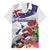New Zealand Christmas Family Matching Summer Maxi Dress and Hawaiian Shirt Meri Kirihimete-Tuatara and Pohutukawa White Color