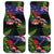 New Zealand Christmas Car Mats Meri Kirihimete-Tuatara and Pohutukawa Black Color