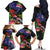 New Zealand Christmas Family Matching Off The Shoulder Long Sleeve Dress and Hawaiian Shirt Meri Kirihimete-Tuatara and Pohutukawa Black Color