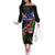 New Zealand Christmas Family Matching Off The Shoulder Long Sleeve Dress and Hawaiian Shirt Meri Kirihimete-Tuatara and Pohutukawa Black Color