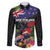 New Zealand Christmas Family Matching Puletasi and Hawaiian Shirt Meri Kirihimete-Tuatara and Pohutukawa Black Color