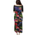 New Zealand Christmas Family Matching Puletasi and Hawaiian Shirt Meri Kirihimete-Tuatara and Pohutukawa Black Color