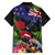 New Zealand Christmas Hawaiian Shirt Meri Kirihimete-Tuatara and Pohutukawa Black Color