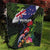 New Zealand Christmas Quilt Meri Kirihimete-Tuatara and Pohutukawa Black Color
