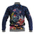 Australia and New Zealand Baseball Jacket Merry Christmas-Tuatara and Koala with Plants Xmas Style