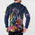 Australia and New Zealand Button Sweatshirt Merry Christmas-Tuatara and Koala with Plants Xmas Style