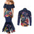 Australia and New Zealand Couples Matching Mermaid Dress and Long Sleeve Button Shirt Merry Christmas-Tuatara and Koala with Plants Xmas Style