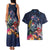 Australia and New Zealand Couples Matching Tank Maxi Dress and Hawaiian Shirt Merry Christmas-Tuatara and Koala with Plants Xmas Style