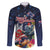 Australia and New Zealand Family Matching Off The Shoulder Long Sleeve Dress and Hawaiian Shirt Merry Christmas-Tuatara and Koala with Plants Xmas Style