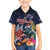 Australia and New Zealand Family Matching Off The Shoulder Long Sleeve Dress and Hawaiian Shirt Merry Christmas-Tuatara and Koala with Plants Xmas Style