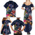 Australia and New Zealand Family Matching Summer Maxi Dress and Hawaiian Shirt Merry Christmas-Tuatara and Koala with Plants Xmas Style