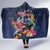Australia and New Zealand Hooded Blanket Merry Christmas-Tuatara and Koala with Plants Xmas Style
