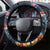 Australia and New Zealand Steering Wheel Cover Merry Christmas-Tuatara and Koala with Plants Xmas Style