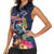Australia and New Zealand Women Sleeveless Polo Shirt Merry Christmas-Tuatara and Koala with Plants Xmas Style