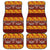 Samoa Siapo and Tapa Car Mats Pacific Tribal Pattern with Hibiscus Striped Style