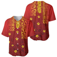 Samoa Tapa Pacific Tribal Pattern Baseball Jersey Hibiscus and Plumeria LT03 - Polynesian Pride