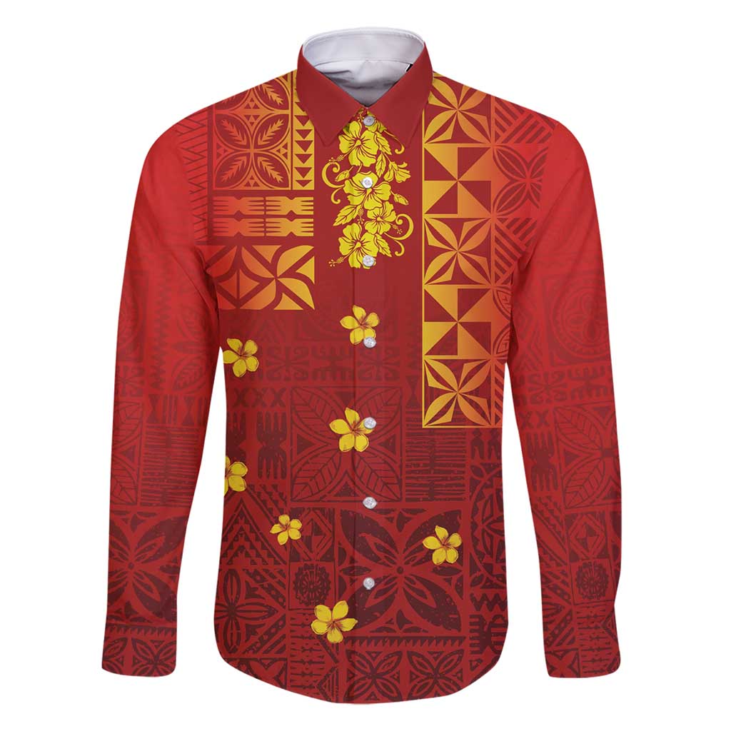 Samoa Tapa Pacific Tribal Pattern Family Matching Mermaid Dress and Hawaiian Shirt Hibiscus and Plumeria