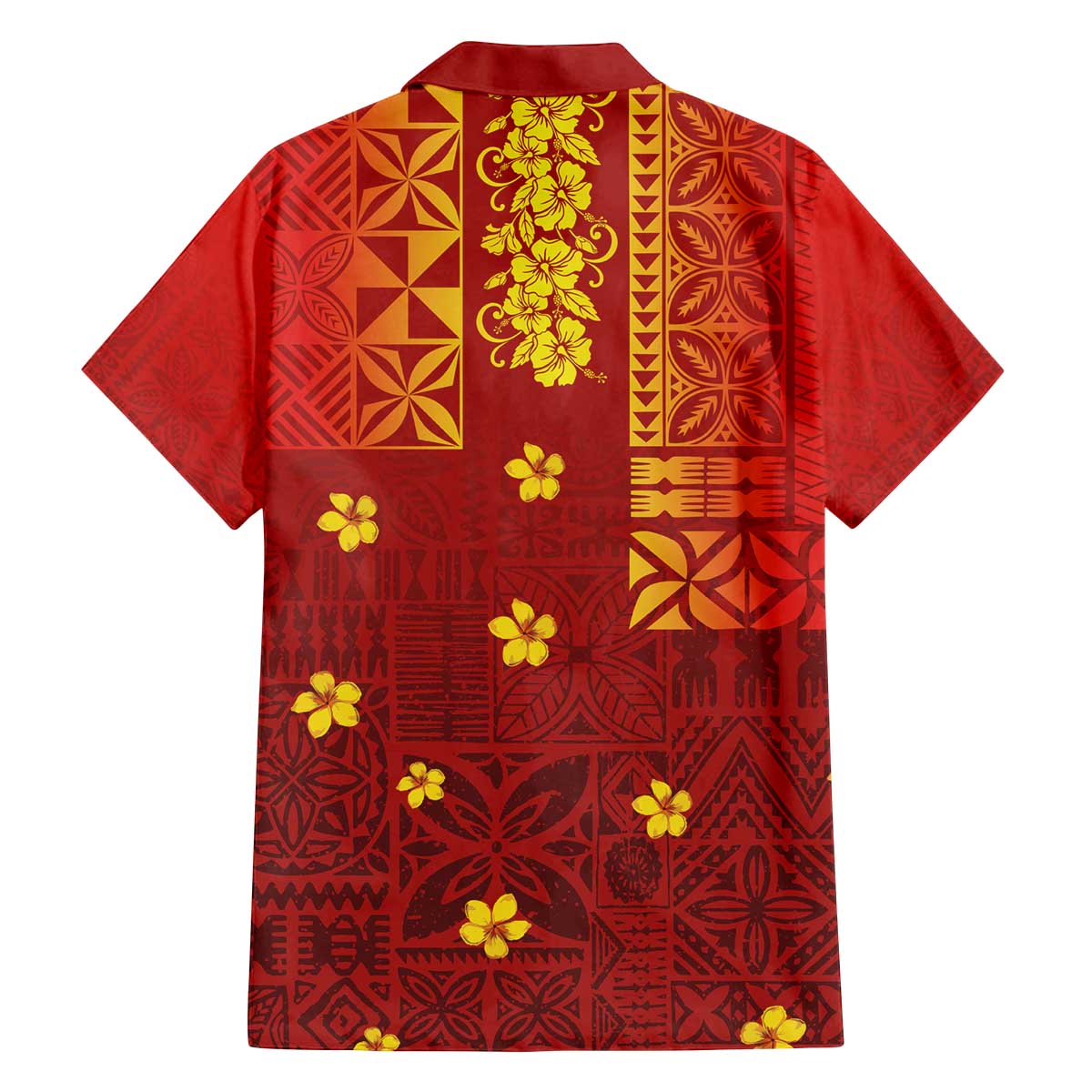 Samoa Tapa Pacific Tribal Pattern Family Matching Puletasi and Hawaiian Shirt Hibiscus and Plumeria