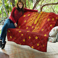 Samoa Tapa Pacific Tribal Pattern Quilt Hibiscus and Plumeria LT03 - Polynesian Pride