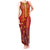Samoa Tapa Pacific Tribal Pattern Tank Maxi Dress Hibiscus and Plumeria