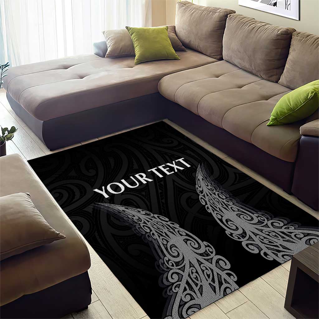 New Zealand Netball Area Rug Koru and Maori Tattoo Jersey