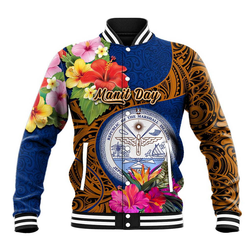 personalised-marshall-islands-manit-day-baseball-jacket-marshall-seal-mix-hibiscus-flower-maori-pattern-style