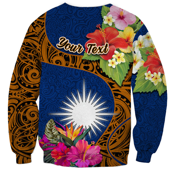 GLUDEAR Men's Polynesian Tribal Print Zipper Hoodie – Red Hibiscus Plumeria Design, X-Small - View #3