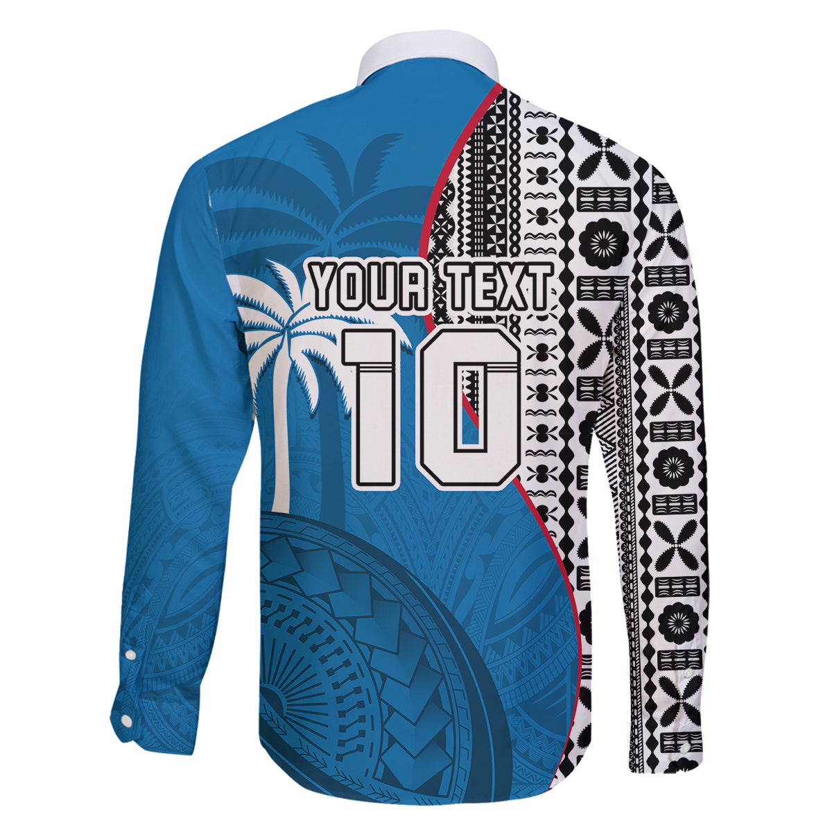 custom-fiji-rugby-family-matching-off-shoulder-long-sleeve-dress-and-hawaiian-shirt-coat-of-arms-palm-tree-mix-polynesia-tapa-pattern